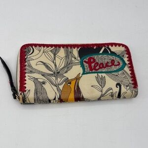 UEC Sakroots full zipper Colorful Bird Print Wallet